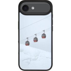 Coque iPhone Air - Silicone rigide noir Winter 22 ski lift