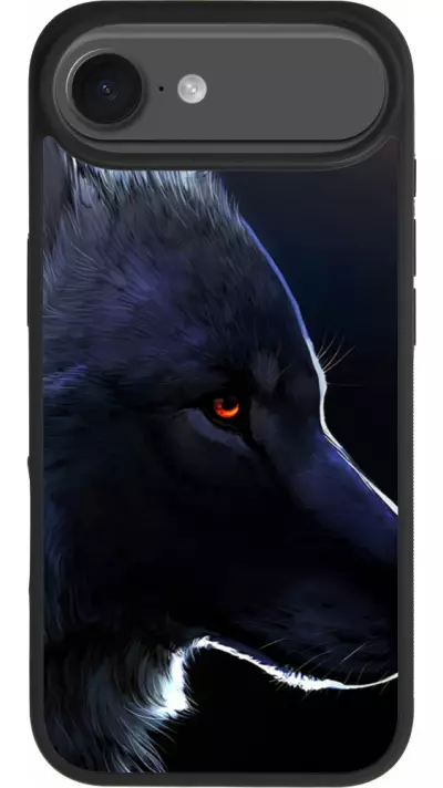 iPhone Air Case Hülle - Silikon schwarz Wolf Shape