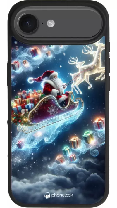 iPhone Air Case Hülle - Silikon schwarz Weihnachten 2023 Verzauberter Weihnachtsmann