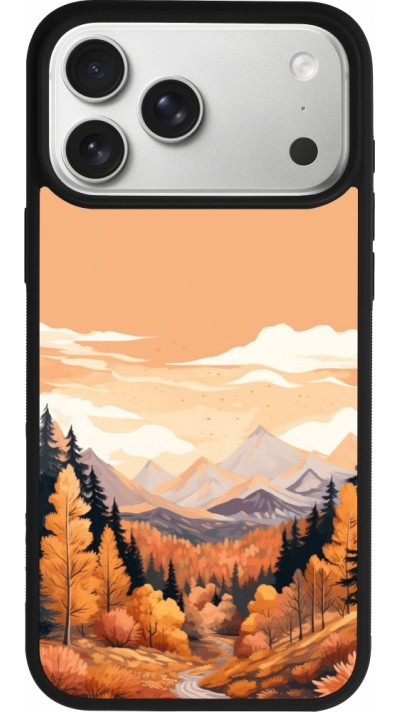 Coque iPhone 17 Pro Max - Silicone rigide noir Autumn 25 Mountains