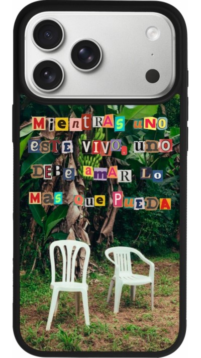 Coque iPhone 17 Pro Max - Silicone rigide noir Chairs DTMF