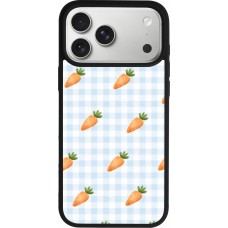 Coque iPhone 17 Pro Max - Silicone rigide noir Easter 2026 Pattern carrots