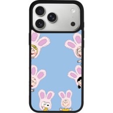 Coque iPhone 17 Pro Max - Silicone rigide noir Easter 2026 Snoopy