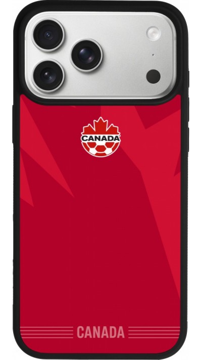 iPhone 17 Pro Max Case Hülle - Silikon schwarz Kanada 2026 personalisierbares Fussballtrikot