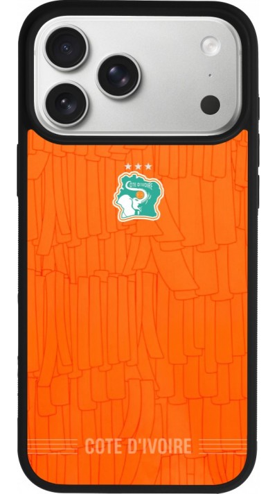 iPhone 17 Pro Max Case Hülle - Silikon schwarz Elfenbeinküste 2026 personalisierbares Fussballtrikot