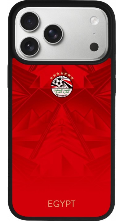 iPhone 17 Pro Max Case Hülle - Silikon schwarz Ägypten 2026 personalisierbares Fussballtrikot