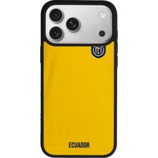 Coque iPhone 17 Pro Max - Silicone rigide noir Maillot de football Equateur 2022