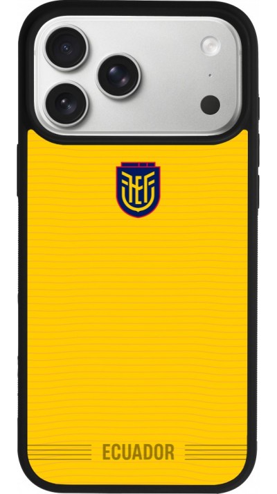 iPhone 17 Pro Max Case Hülle - Silikon schwarz Ecuador 2026 personalisierbares Fussballtrikot