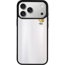 Coque iPhone 17 Pro Max - Silicone rigide noir Maillot de football France Extérieur personnalisable