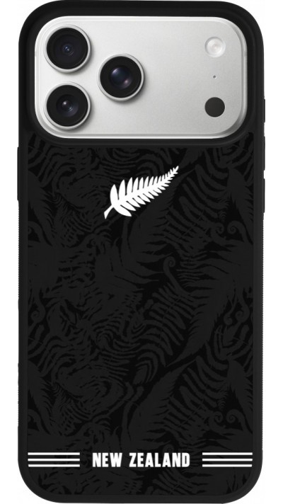 iPhone 17 Pro Max Case Hülle - Silikon schwarz Neuseeland 2026 personalisierbares Fussballtrikot