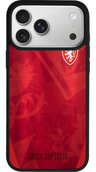 iPhone 17 Pro Max Case Hülle - Silikon schwarz Tschechische Republik personalisierbares Fussballtrikot