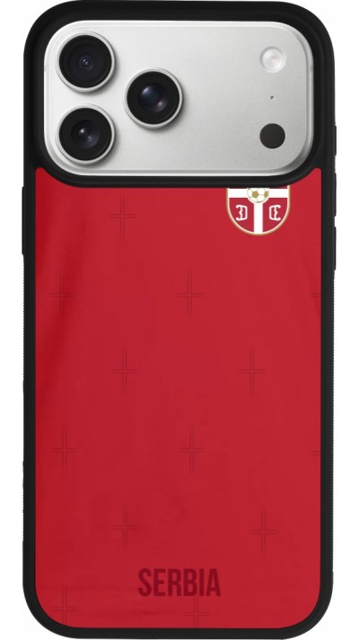 iPhone 17 Pro Max Case Hülle - Silikon schwarz Serbien 2022 personalisierbares Fussballtrikot