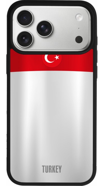 iPhone 17 Pro Max Case Hülle - Silikon schwarz Türkei personalisierbares Fussballtrikot
