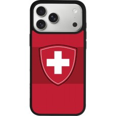iPhone 17 Pro Max Case Hülle - Silikon schwarz Hockey World Championship Ecusson Suisse