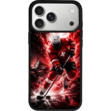 iPhone 17 Pro Max Case Hülle - Silikon schwarz Hockey World Championship Player