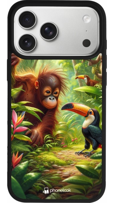 iPhone 17 Pro Max Case Hülle - Silikon schwarz Tropischer Dschungel Tayrona