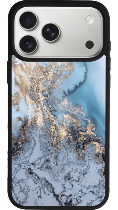 Coque iPhone 17 Pro Max - Silicone rigide noir Marble 04