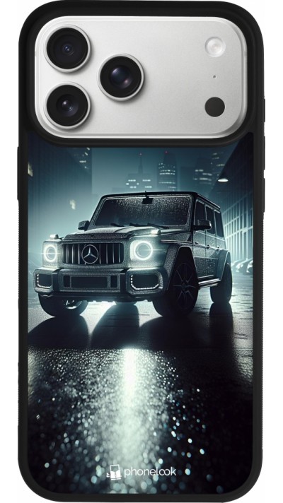 Coque iPhone 17 Pro Max - Silicone rigide noir Mercedes G AMG Night