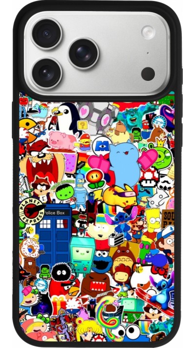Coque iPhone 17 Pro Max - Silicone rigide noir Mixed cartoons