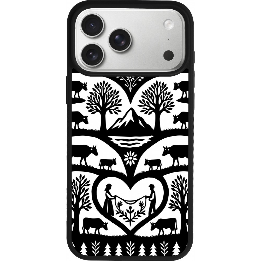Coque iPhone 17 Pro Max - Silicone rigide noir Poya Suisse 2