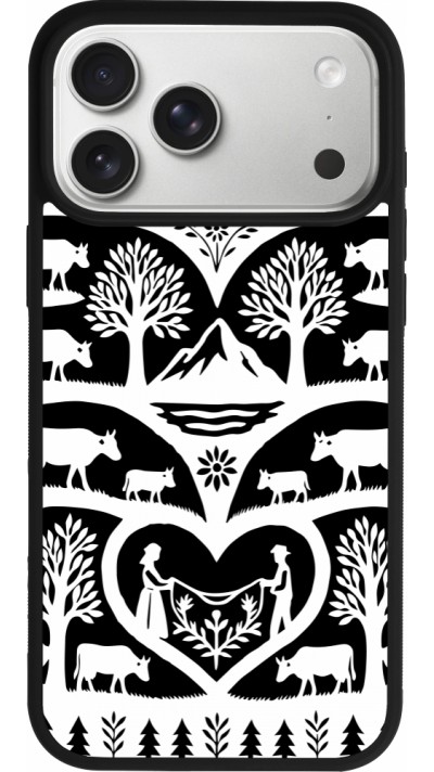 Coque iPhone 17 Pro Max - Silicone rigide noir Poya Suisse 2 noir