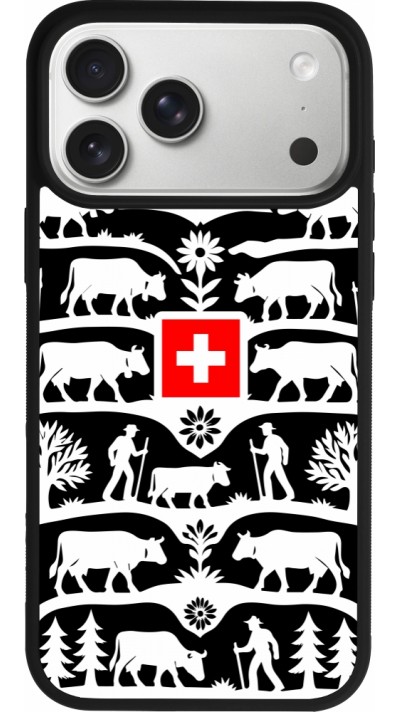 Coque iPhone 17 Pro Max - Silicone rigide noir Poya Suisse 3 noir