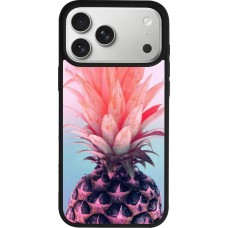 iPhone 17 Pro Max Case Hülle - Silikon schwarz Purple Pink Pineapple