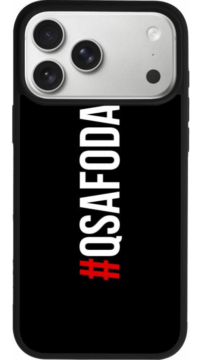 Coque iPhone 17 Pro Max - Silicone rigide noir Qsafoda 1