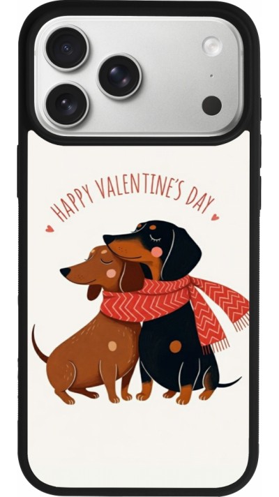 Coque iPhone 17 Pro Max - Silicone rigide noir Saint Valentines Day 26 Happy Valentine