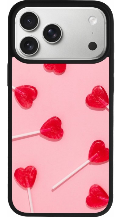 Coque iPhone 17 Pro Max - Silicone rigide noir Saint Valentines Day 26 Lollipop