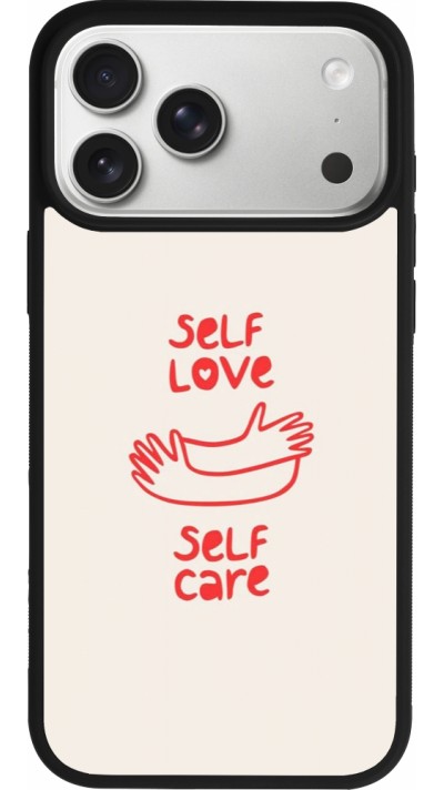 Coque iPhone 17 Pro Max - Silicone rigide noir Saint Valentines Day 26 Self love self care