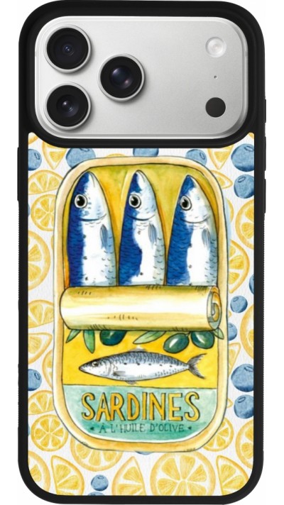 Coque iPhone 17 Pro Max - Silicone rigide noir Sardines in oil 2026