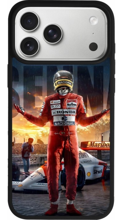 Coque iPhone 17 Pro Max - Silicone rigide noir Senna The King of Rain