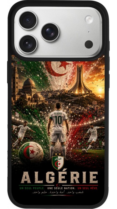 iPhone 17 Pro Max Case Hülle - Silikon schwarz Fussball Algerien splash 2026