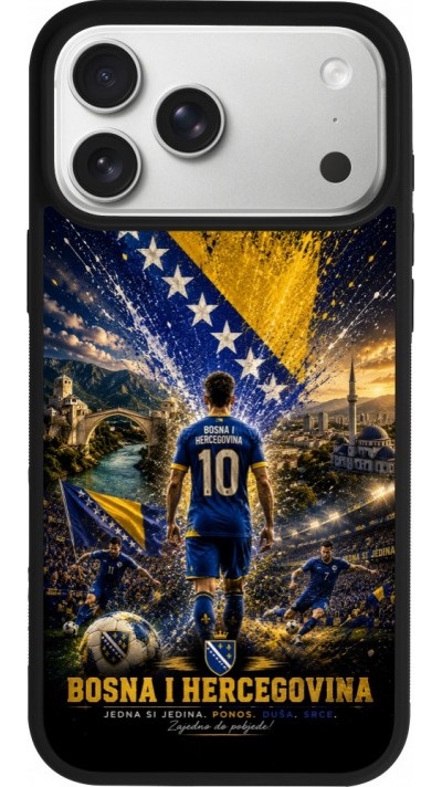 iPhone 17 Pro Max Case Hülle - Silikon schwarz Fussball Bosnien und Herzegowina splash 2026
