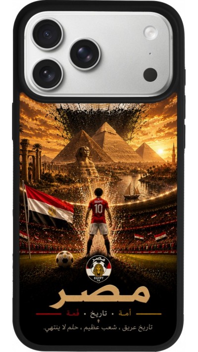 iPhone 17 Pro Max Case Hülle - Silikon schwarz Fussball Ägypten splash 2026