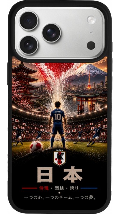 iPhone 17 Pro Max Case Hülle - Silikon schwarz Fussball Japan splash 2026