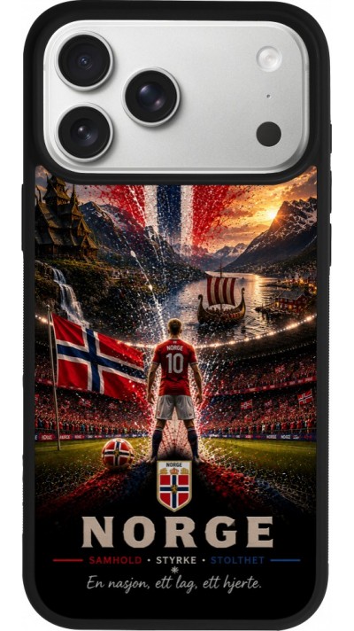 iPhone 17 Pro Max Case Hülle - Silikon schwarz Fussball Norwegen splash 2026