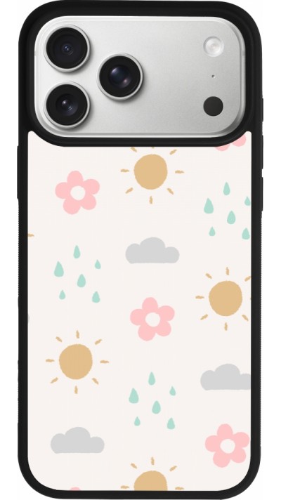 Coque iPhone 17 Pro Max - Silicone rigide noir Spring 23 weather