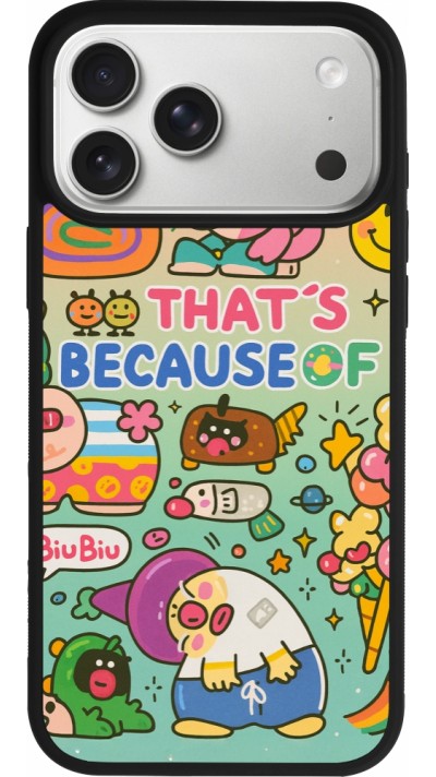 Coque iPhone 17 Pro Max - Silicone rigide noir Thats beacause of