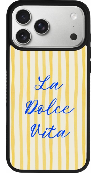 Coque iPhone 17 Pro Max - Silicone rigide noir The good life 2026