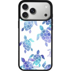 Coque iPhone 17 Pro Max - Silicone rigide noir Turtles pattern watercolor