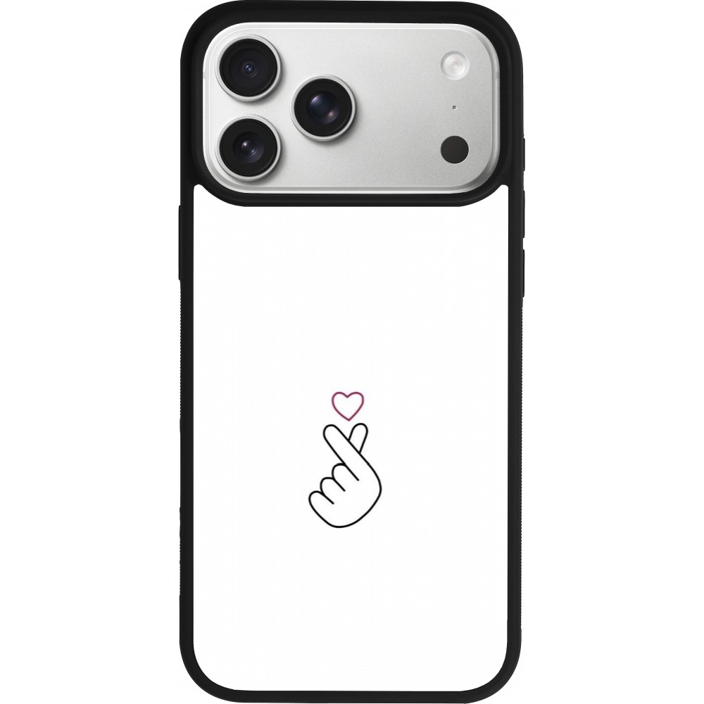 iPhone 17 Pro Max Case Hülle - Silikon schwarz Valentine 2024 heat by Millennials