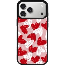 Coque iPhone 17 Pro Max - Silicone rigide noir Valentine 2024 with love heart