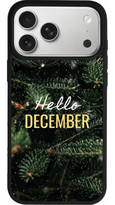 iPhone 17 Pro Max Case Hülle - Silikon schwarz Winter 25 Winter hello december