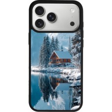 iPhone 17 Pro Max Case Hülle - Silikon schwarz Winter 25 Winter house forest day