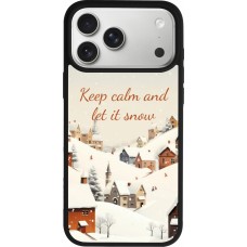iPhone 17 Pro Max Case Hülle - Silikon schwarz Winter 25 Winter Keep calm and let it snow