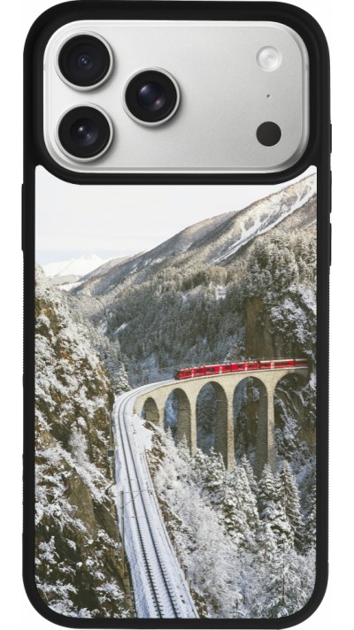 iPhone 17 Pro Max Case Hülle - Silikon schwarz Winter 25 Winter polar express