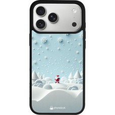 Coque iPhone 17 Pro Max - Silicone rigide noir Noël 2023 Petit Père Flocon