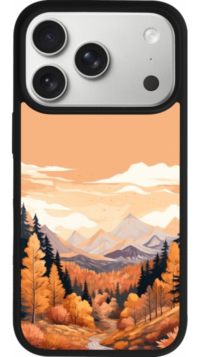 Coque iPhone 17 Pro - Silicone rigide noir Autumn 25 Mountains